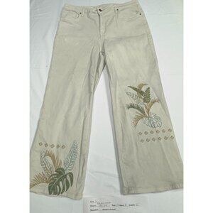 Chico’s Tropical Print Pants Size 2.5 Pull On Resort Summer